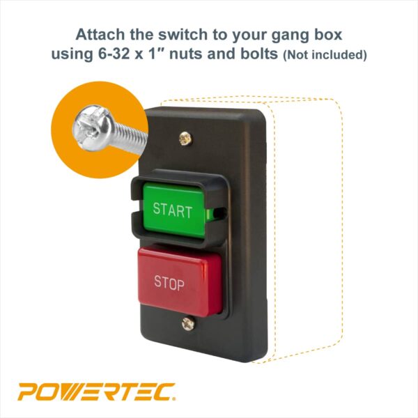 POWERTEC Dual Voltage On/Off Switch for Fast Power Control of Power Tools & Equipment (71008V) - Image 4