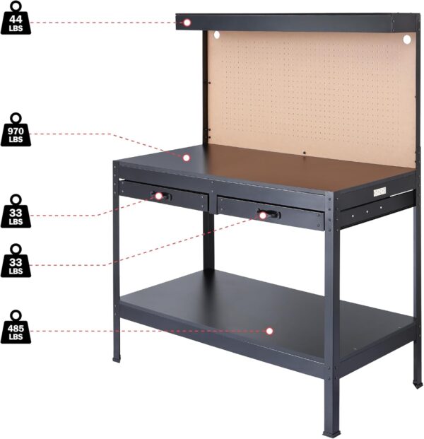 Ultimate Workbench: Olympia Tools with Power Outlets and Light - Image 3