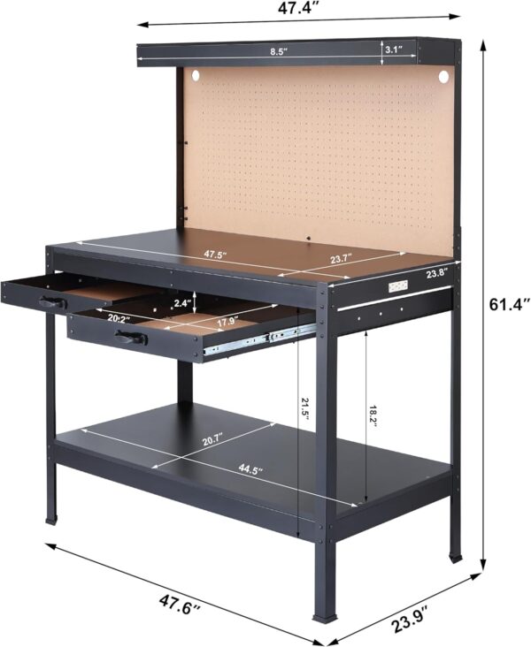 Ultimate Workbench: Olympia Tools with Power Outlets and Light - Image 2