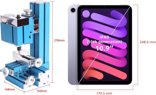 Universal Mini Metal Milling Machine - DIY Tool for Woodworking & Modelmaking - Image 3