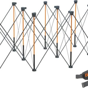 BORA Centipede CT12 36 inch Tall Portable Folding Workstand with Carry Strap, Collapsible Workbench, Construction Table, Support, Sawhorse, 4Ft X 6Ft, 36 inch Work Height, 4500lb Weight Capacity