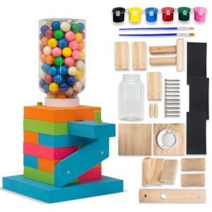 SparkJump DIY Wood Building Kits for Kids | Kids Wood Projects for Creative Fun | STEM Teaching Woodworking Kit for Kids | Great Gift Idea for Crafts for Boys & Girls (Candy Dispenser, 1-Pack)