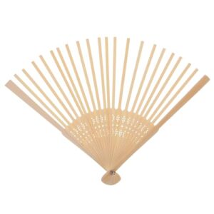 LALAFINA Folding Fan Frame Wood Foldable Fan Ribs Fan Making Frame Unfinished Fan Frame Handheld Fan Material DIY Craft Kit for Folding Fan