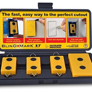 Calculated Industries 8105 Blind Mark Drywall Electrical Box Locator Tool – Powerful Rare-Earth Magnetic Targets (3) and Locator Kit