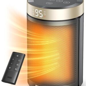 Dreo Space Heater, Portable Electric Heaters for Indoor Use with Thermostat and Remote, 2024 Upgraded, Digital Display, 12H Timer, 5 Mode, 1500W PTC Ceramic Fast Safety Heat for Office Bedroom Home